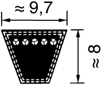 Keilriemen SPZ 10x987 Optibelt