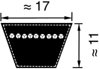 Keilriemen,B45 17x1150 Optibelt