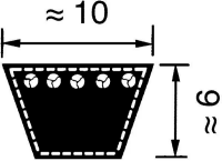 Keilriemen, Z23 10x575 Optibelt