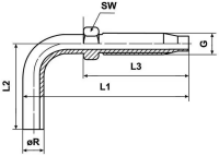 Schraubrohrstutzen DN04 90°