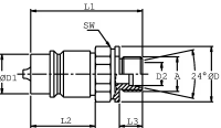 Hydraulikstecker 1/2- M16x1,5-10L