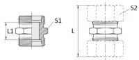 Verschraubung gerade 22L 30*2