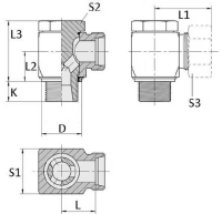 Winkelverschraubung 18*1,5/20*1,5 12S M18