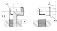 Winkel-Stutzen 10L M16*1,5 / R1/4