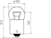 Glühlampe 12V 15W BA15s