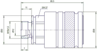 Hydraulikmuffe M 18*1,5 Festhälfte 12L