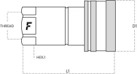 Kupplungsmuffe 1/4" BSP IG