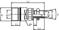 Kupplungsmuffe Schott 12L 18x1,5