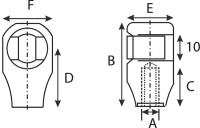 Kugelkopf Nylon M6