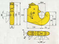 Walterscheid Unterlenkerhaken Typ C1 Kat.3 gelb (Original)