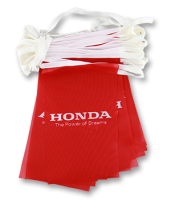 Honda Wimpelkette, rot/weiss, 10m lang