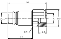 Hydraulikstecker 1"1/4 - 1"1/4 B 3