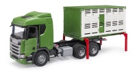 Bruder Scania Super 560R Tiertransport-LKW mit 1 Rind 3