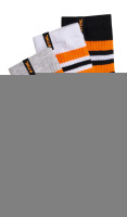 STIHL Kindersocken Gr. 25-27 3er Set STRIPES Schwarz / Wei&s