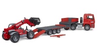 Bruder MAN TGA Tieflader mit Manitou Teleskoplader 5