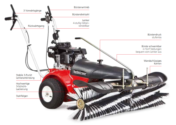 tielbürger Kehrmaschine tk38 (B&S 675EXi Handstart)