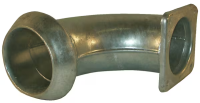 KKV 6" mit Vierkantflansch/90&deg; Bogen