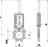 Battioni Pagani Schieber 6" hydraulische Betätigun