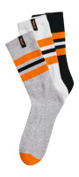 STIHL Socken Gr. 35-38 STRIPES 3er Set Schwarz / Weiß / Grau