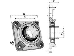 FAG Flanschlager UCF205 25x95