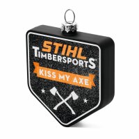 STIHL Weihnachtsbaumkugel Timbersports "Kiss my...