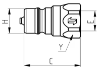 Hydraulikstecker 1/4" BSP IG