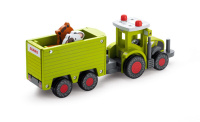 Claas Spielzeug-Traktor AXION 870 + Viehanhänger + Kuh 