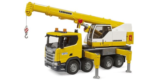 Bruder Scania Super 560R Liebherr Kran-LKW mit Light & Sound Modul