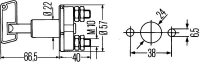 Hella Batterieschalter, S33, 2-polig, 50A 3