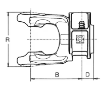 Aufsteckgabel SFT-S2/2 Gr.2  1 3/8"  Z6 3
