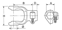 Aufsteckgabel  Gr.3  1 3/8" Z6 3