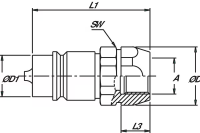 Hydraulikstecker 3/4"IG  Ø29mm 3