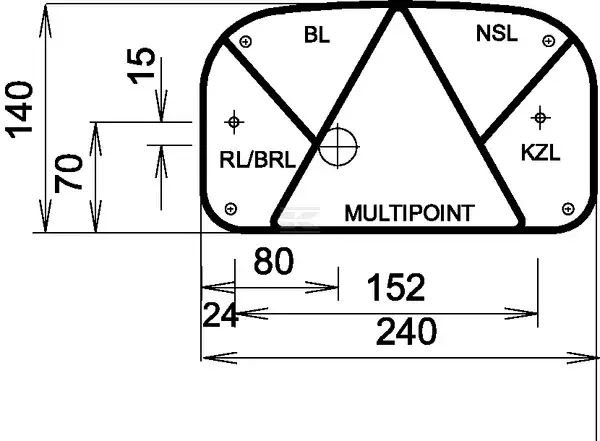 Rückleuchte Multipoint II links