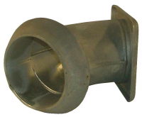 KKV 8&quot; mit Vierkantflansch + 45&deg; Bogen