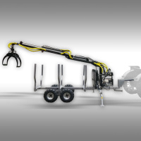 Jansen Holzrückewagen HRW-30, Holzanhänger mit Lad