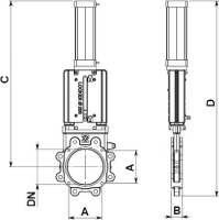 Battioni Pagani Schieber 6" pneumatische Betätigun