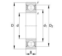 Rillenlugellager 10x26x8