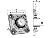 Flanschlager UCF211 55x162