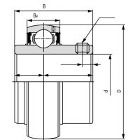 Lagereinsatz UC206 30x62