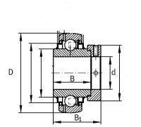 Lagereinsatz GE25 KRRB 25x52 INA/FAG