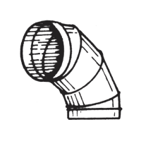 Wilms Warmluftleitrohr 90&deg; Bogen, &Oslash; 600mm