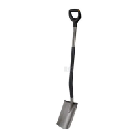 Fiskars Gartenspaten Ergonomic™ grau, abgerundet